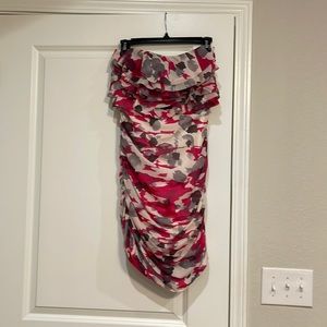 Collective concepts floral hot pink, grey, silver and white dress: size 10